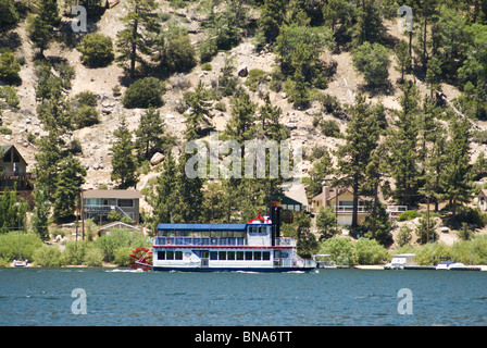 'Miss Liberty', a paddlewheel tour boat at Big Bear Lake, California, USA Stock Photo