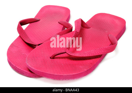 a pair of flip flops / thong on white background Stock Photo - Alamy