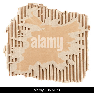 Brown corrugated cardboard sheet background Stock Photo
