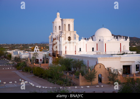 Mission San Xavier del Bac, (White Dove of the Desert) Tucson, Arizona. Stock Photo