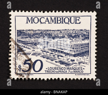 Postage stamp from Mozambique depicting Lourenco Marques. Stock Photo