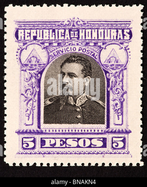 Postage stamp from Honduras depicting former president Luis Bogran Stock Photo