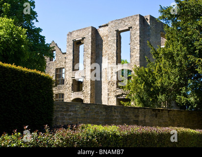 Ruins of the old Hardwick Hall in Derbyshire England Stock Photo