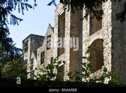 Ruins of the old Hardwick Hall in Derbyshire England Stock Photo