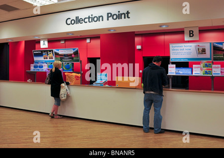 Collection point counter in an Argos store Stock Photo