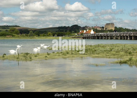 The Old Toll Bridge across the River Adur - Shoreham-By-Sea, West Sussex. Stock Photo