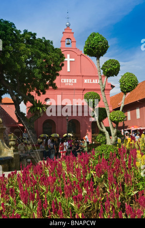 Christ Church Town Square Malacca Melaka Malaysia Stock Photo