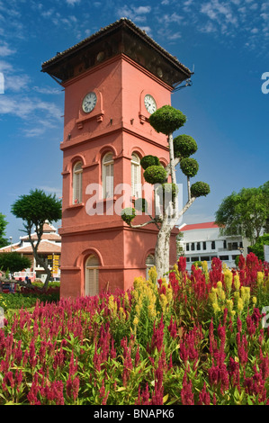 Clock tower Town Square Malacca Melaka Malaysia Stock Photo