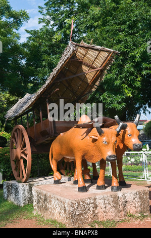 Bullock cart statue Malacca Melaka Malaysia Stock Photo