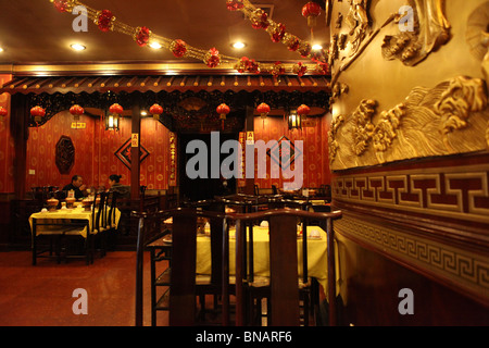 China, Beijing, Interior of the Man Fu Lou Chinese Restaurant Stock ...