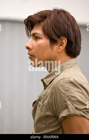 The profile of a young Latin / Hispanic man Stock Photo