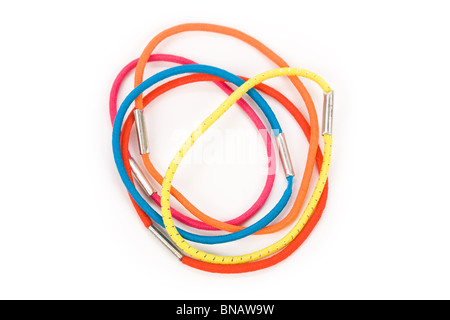 color rubber band close up shot Stock Photo