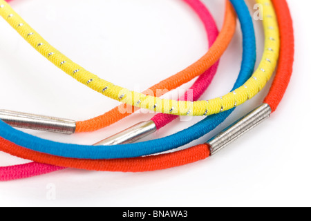 color rubber band close up shot Stock Photo