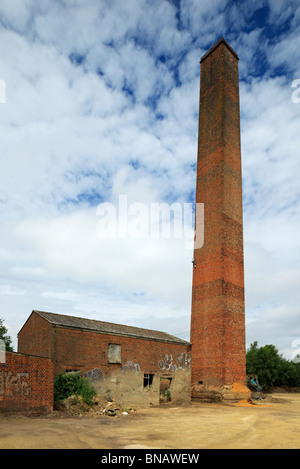 Old brick factory chimney stack. Stock Photo