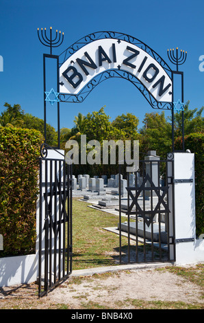 Gateway to the Jewish plot in Key West cemetery. Stock Photo