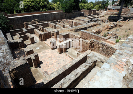 The remains of the  Palacio de los Abencerrajes an archaeological site off the Calle Real inside the Alhambra Palace Stock Photo