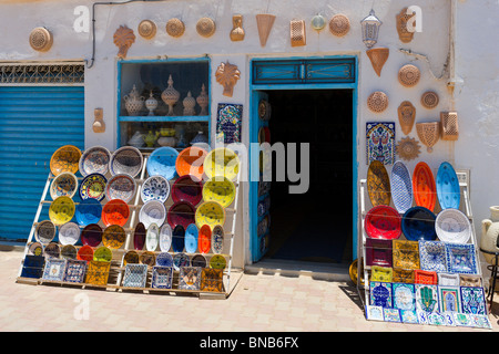 Pottery shop in the village of Guellala, Djerba, Tunisia Stock Photo