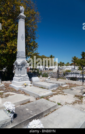 Grave of Richard H Albury 1841-1898 in Key West cemetery, Florida, USA Stock Photo