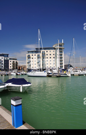The Cape at Newhaven Marina apartment building, West Quay, Newhaven, East Sussex, England, United Kingdom Stock Photo