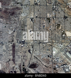 aerial map view above Tucson Arizona Stock Photo