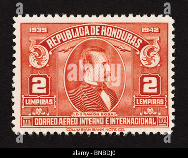 Postage stamp from Honduras depicting Ramon Rosa. Stock Photo