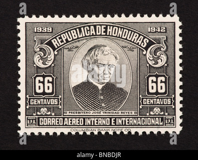 Postage stamp from Honduras depicting depicting former president Jose Trinidad Reyes. Stock Photo