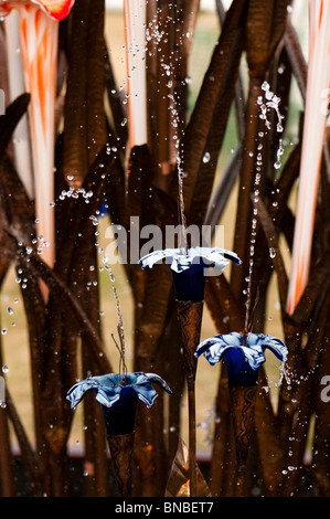 Decorative fountain on display at Hampton Court Palace flower show, London Stock Photo