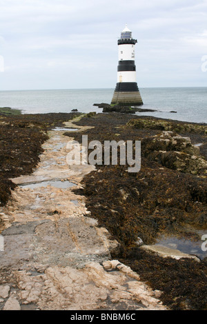 Lighthouse at Penmon Point, Anglesey, Wales, UK Stock Photo