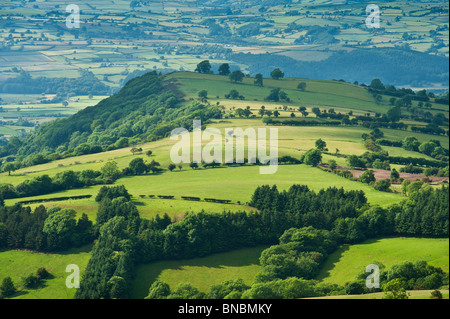 Rural landscape below Hay Bluff, Brecon Beacons national park, Wales Stock Photo