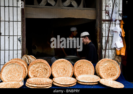 Uyghur Bread in Kashgar in Xinjiang Province in China Stock Photo - Alamy