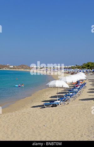 sand beach of Agios Prokopis, Island of Naxos, Cyclades, Aegean Islands, Greece Stock Photo