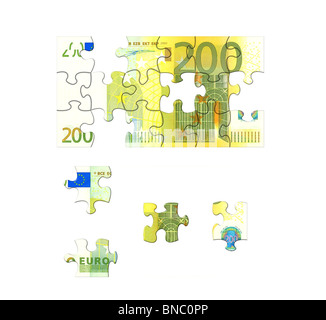 Euro Banknote Puzzle Stock Photo - Alamy