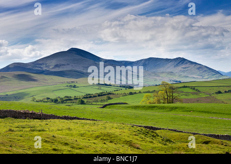 View of Skiddaw, Lake District, UK - north face from Uldale Stock Photo
