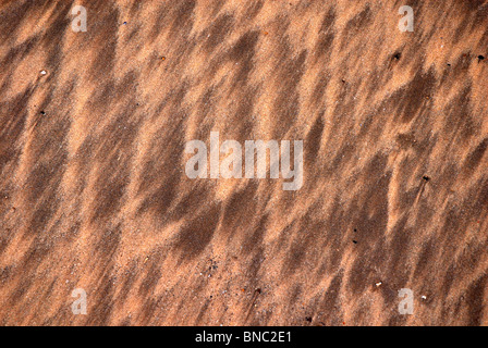 Sand patterns on beach in North Devon Stock Photo