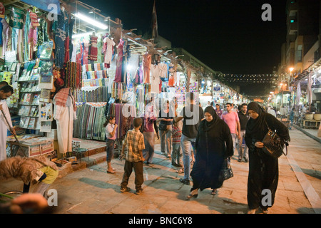 Local people shopping in the market, Aswan, Upper Egypt Stock Photo