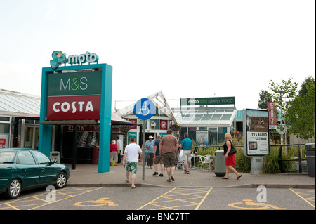 Moto service station, Sowton, Junction 30, M5 in Devon. Stock Photo