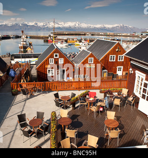 Restaurant Gamli Bakur in Husavik, Iceland Stock Photo