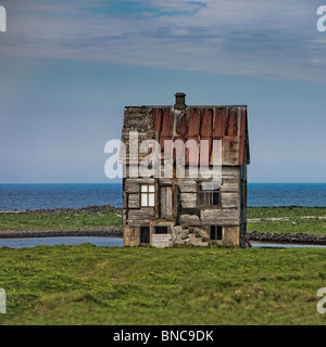 Abandon farm house, Melrakkasletta, Northern Iceland Stock Photo