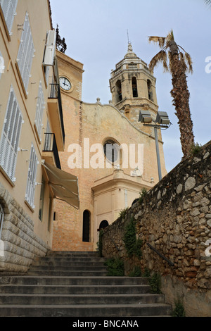 Sitges is a city located in the south of Catalonia on the north-east of Spain, by the Mediterranean. Stock Photo