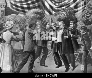 WILLIAM McKINLEY  25th US President is assassinated in 1901 in Buffalo, New York, by Leon Czolgosz Stock Photo