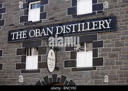The Oban distillery visitor centre sign Stock Photo