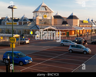 Morrisons supermarket with car park in foreground Southport Lancashire England UK Stock Photo