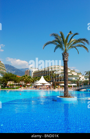 Swimming pool at luxury hotel, Antalya, Turkey Stock Photo