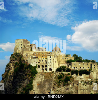 Aragonese Castle on Ischia, Italian island Stock Photo