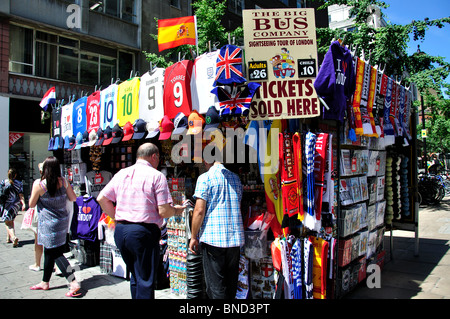 Souvenir stall, Oxford Street, City of Westminster, London, England, United Kingdom Stock Photo