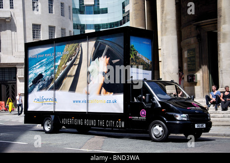 Mobile advertising sign, Regent Street, City of Westminster, London, England, United Kingdom Stock Photo