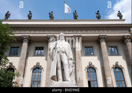 Statue of Helmholtz outside Humboldt University Berlin Germany Stock Photo
