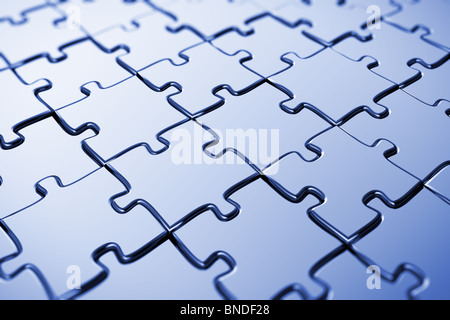 Blank puzzle Stock Photo