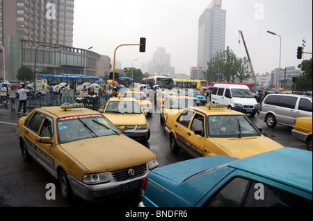 Taxis in Ningbo, China Stock Photo