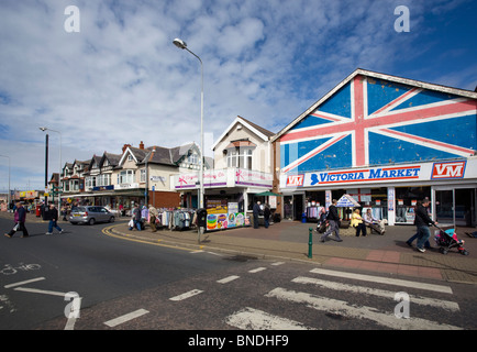Cleveleys town center and Victoria Market Stock Photo